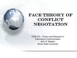 Face Theory of Conflict Negotation