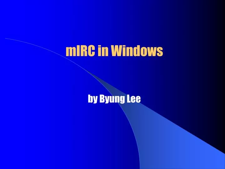 mirc in windows