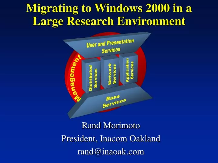migrating to windows 2000 in a large research environment
