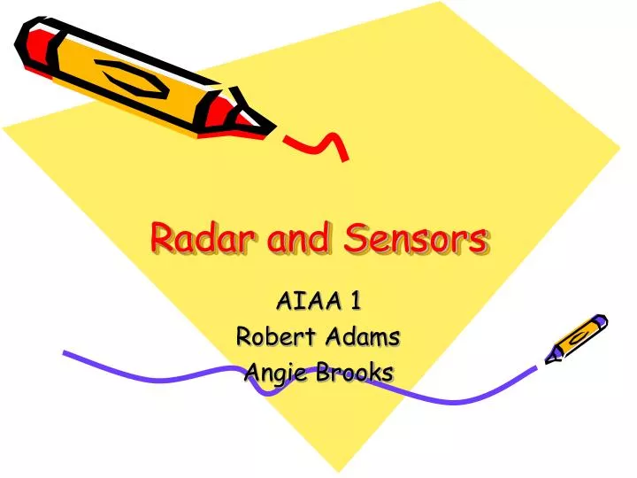 radar and sensors