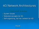 4G Network Architectures - slide 1