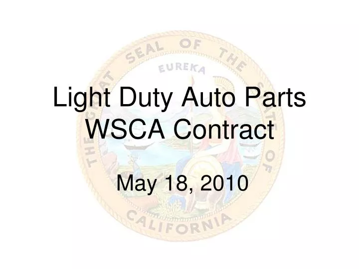light duty auto parts wsca contract