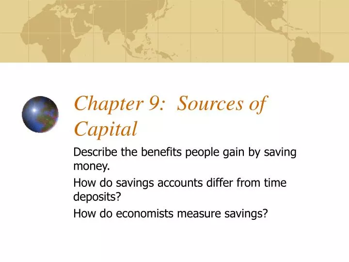 chapter 9 sources of capital