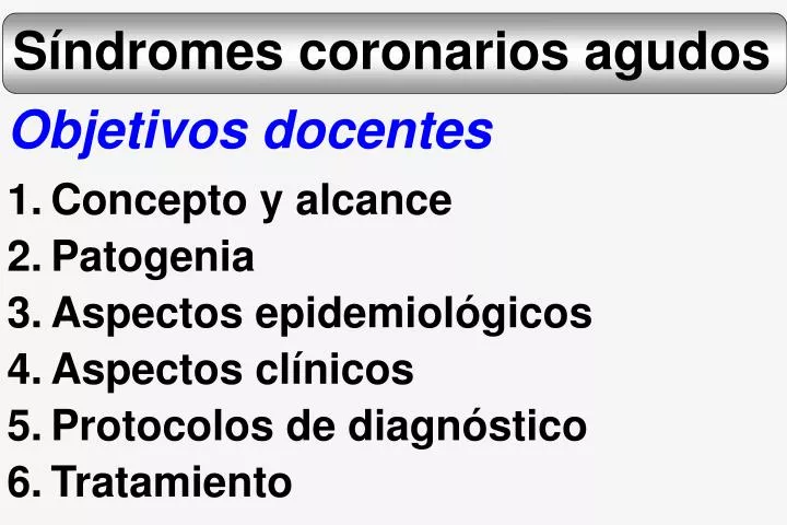 s ndromes coronarios agudos