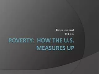 Poverty: How the U.S. measures UP