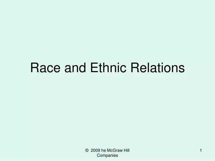 race and ethnic relations