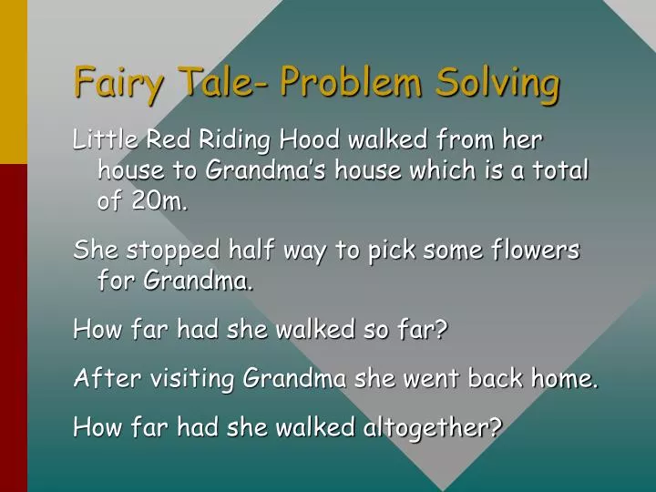 fairy tale problem solving
