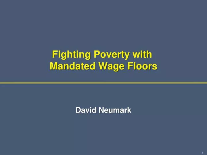 fighting poverty with mandated wage floors