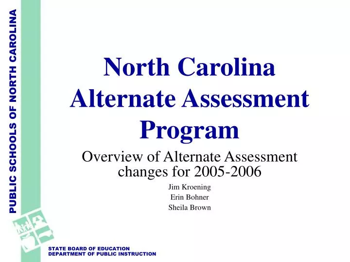 north carolina alternate assessment program