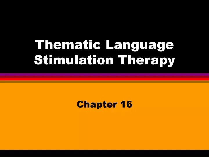 thematic language stimulation therapy