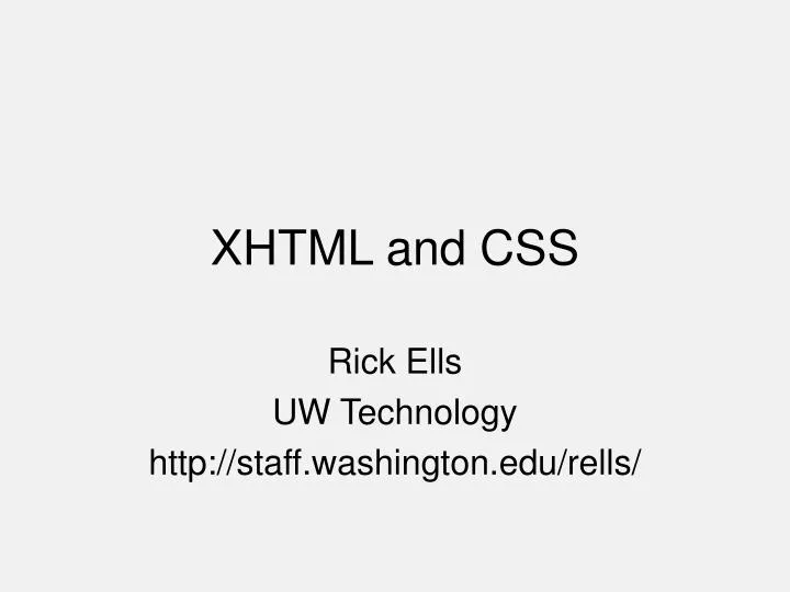 xhtml and css