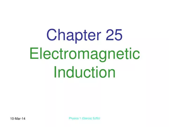 chapter 25 electromagnetic induction