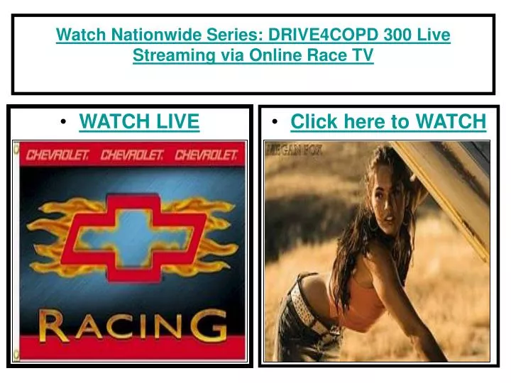 watch nationwide series drive4copd 300 live streaming via online race tv