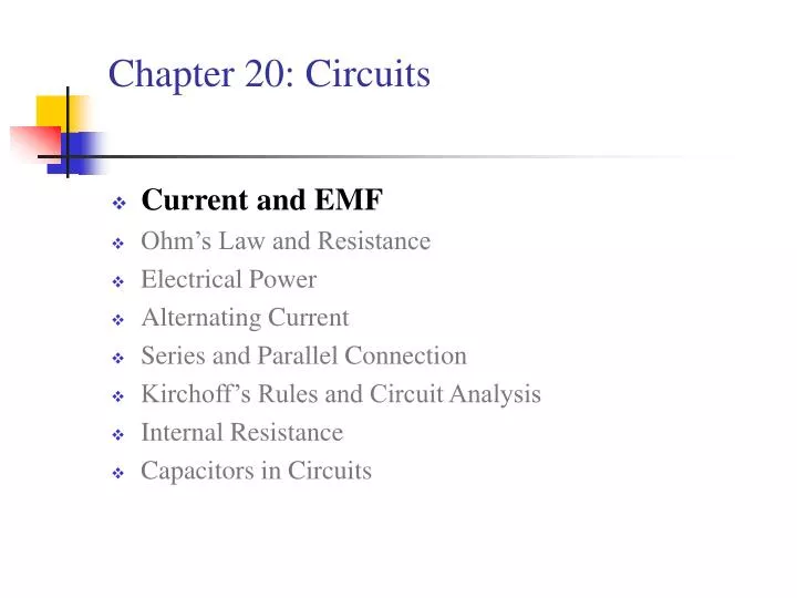 chapter 20 circuits