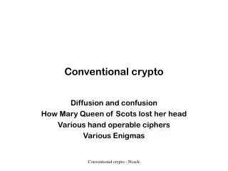 Conventional crypto
