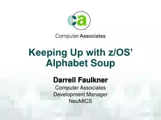 Keeping Up with z/OS’ Alphabet Soup