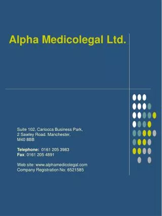 Alpha Medicolegal Ltd.
