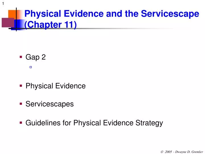 physical evidence and the servicescape chapter 11