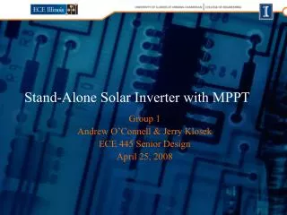 Stand-Alone Solar Inverter with MPPT