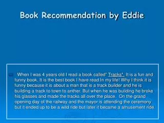 Book Recommendation by Eddie