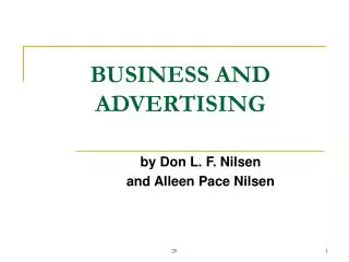 BUSINESS AND ADVERTISING