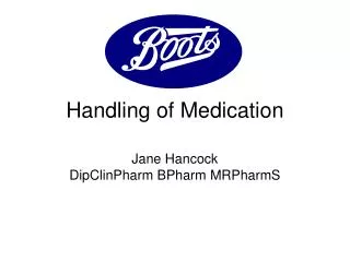 Handling of Medication