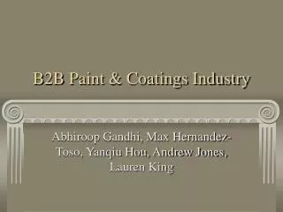 B2B Paint &amp; Coatings Industry
