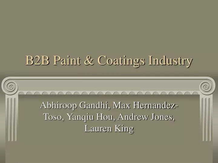 b2b paint coatings industry