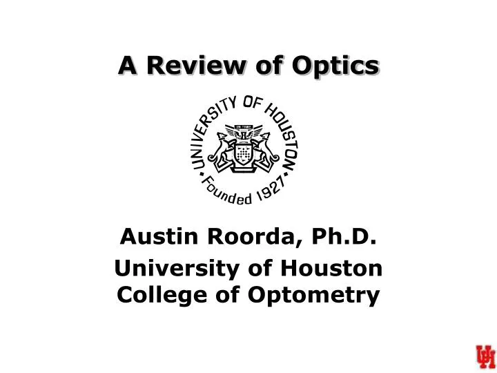 a review of optics