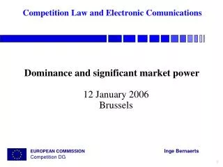 Competition Law and Electronic Comunications