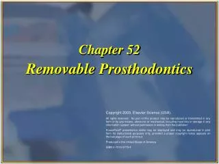 Removable Prosthodontics