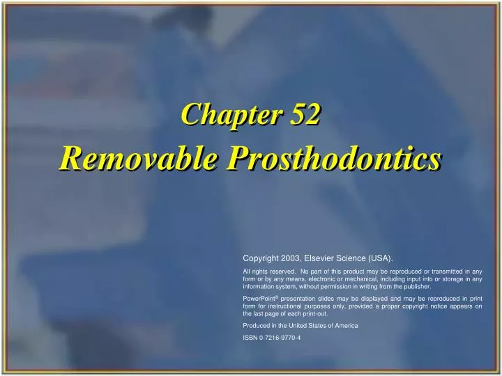removable prosthodontics