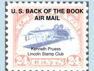 U. S. BACK OF THE BOOK 		 AIR MAIL
