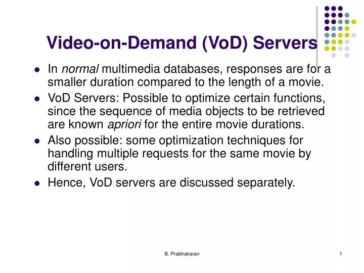 video on demand vod servers