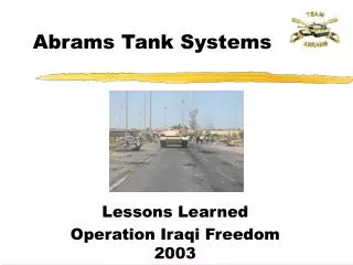 Abrams Tank Systems