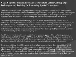 nesta sports nutrition specialist certification offers cutti