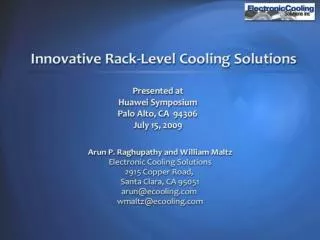 Electronic Cooling Solutions Inc.
