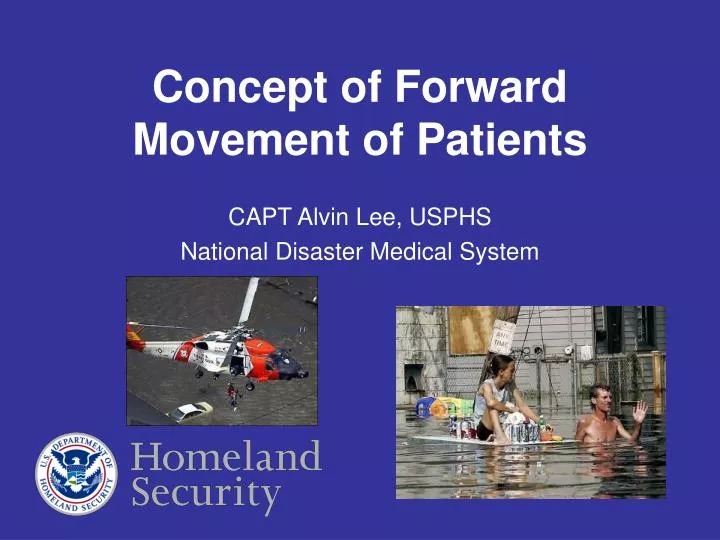 concept of forward movement of patients