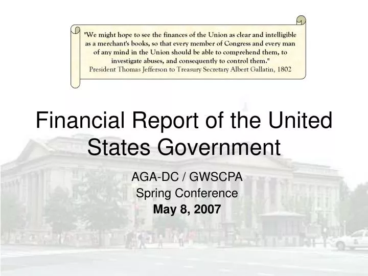 financial report of the united states government