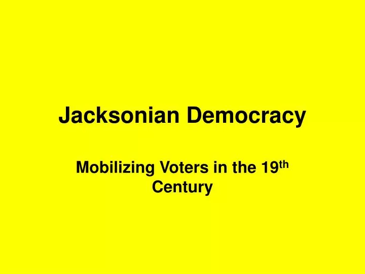 jacksonian democracy