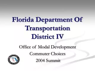 Florida Department Of Transportation District IV