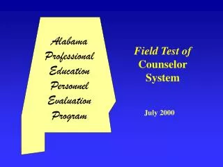Field Test of Counselor System