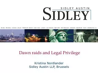 Dawn raids and Legal Privilege