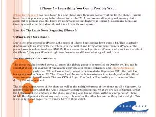 iphone 5 – everything you could possibly want
