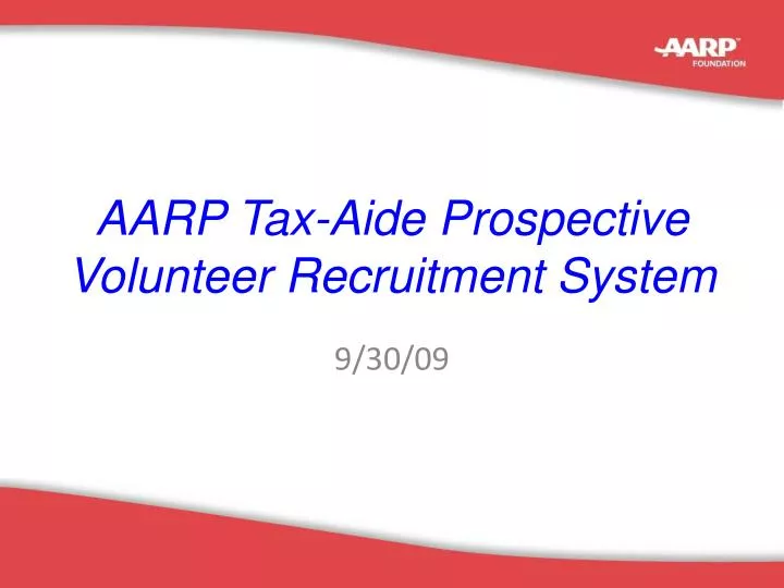 aarp tax aide prospective volunteer recruitment system