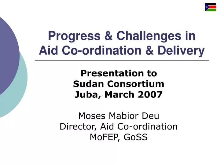 progress challenges in aid co ordination delivery