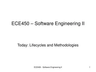 ECE450 – Software Engineering II