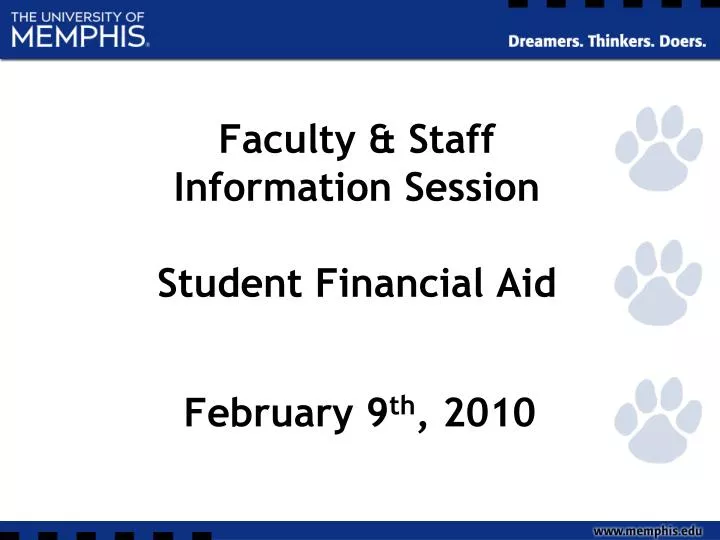 faculty staff information session student financial aid