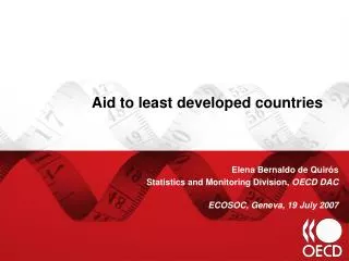 Aid to least developed countries
