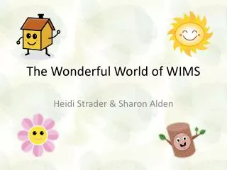 The Wonderful World of WIMS